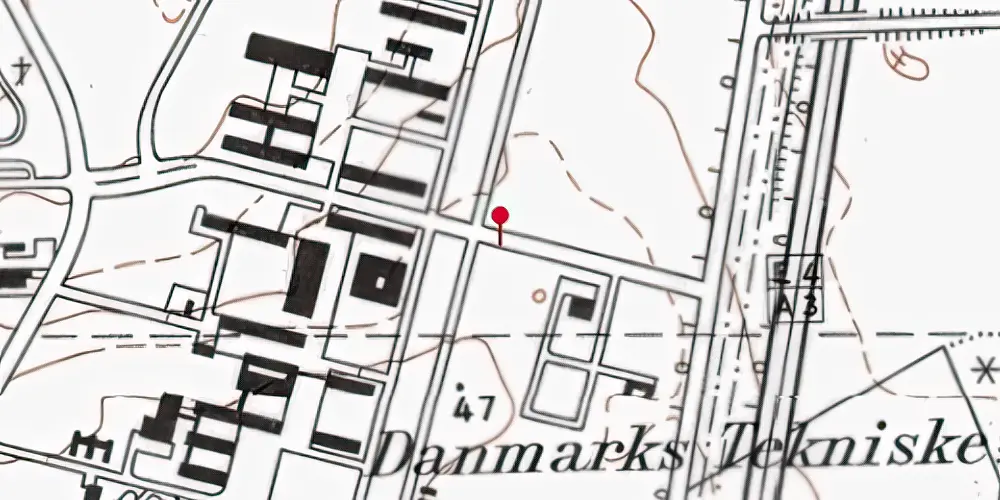 Historisk kort over Anker Engelunds Vej DTU Letbanestation Historisk kort over Anker Engelunds Vej DTU Letbanestation