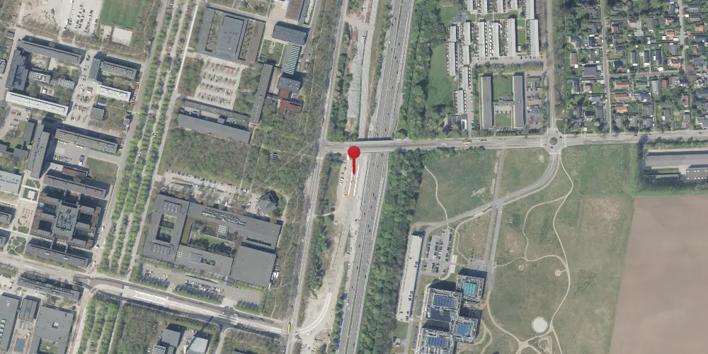 Historisk kort over Rævehøjvej Letbanestation