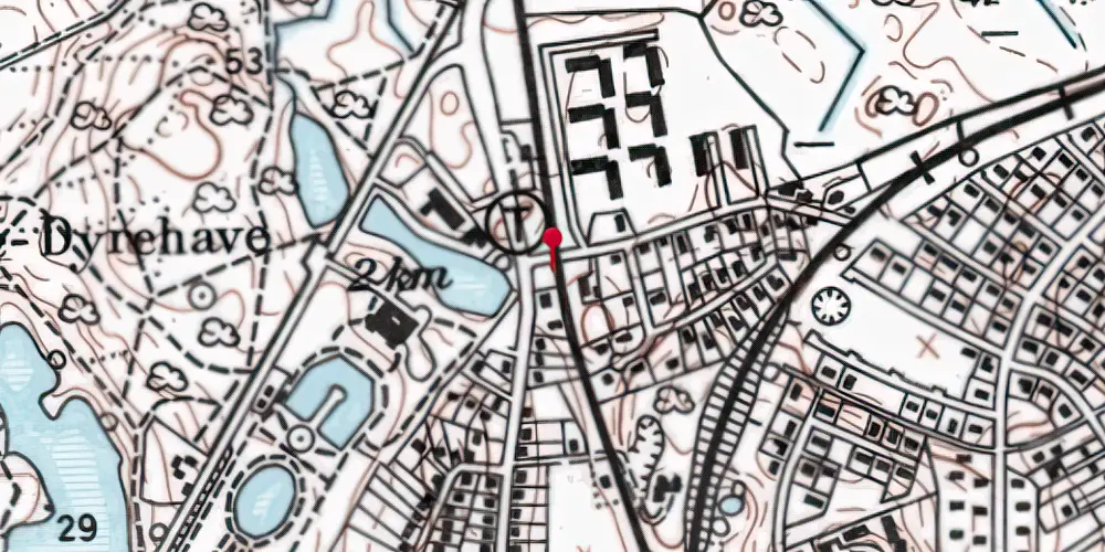 Historisk kort over Slotspavillonen Trinbræt [1880-1993]