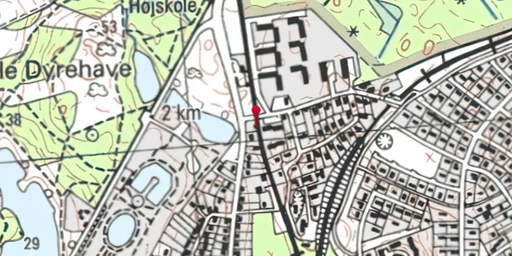 Historisk kort over Slotspavillonen Trinbræt [1880-1993]