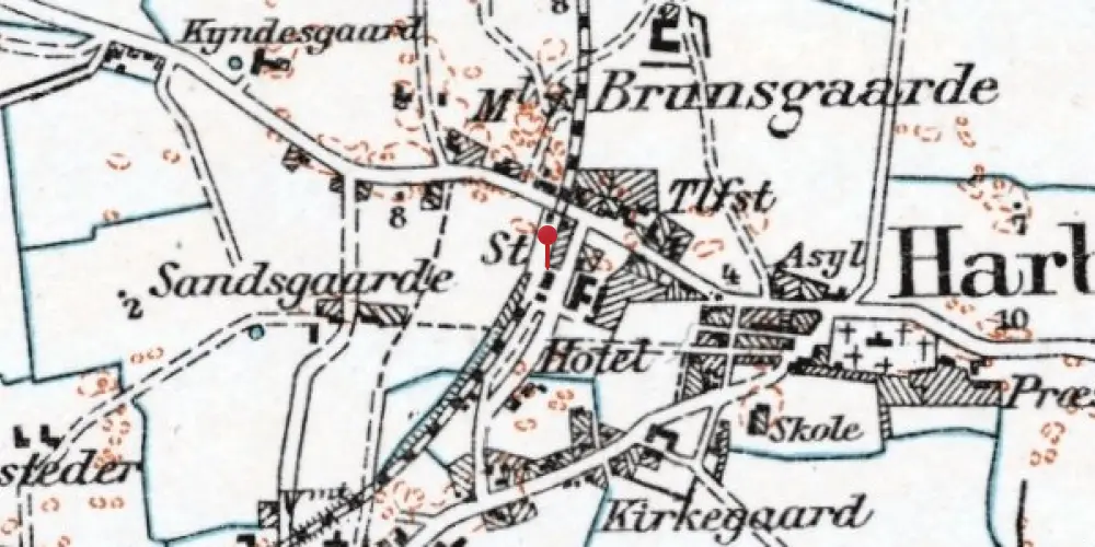Historisk kort over Harboøre Station [1899-1977]