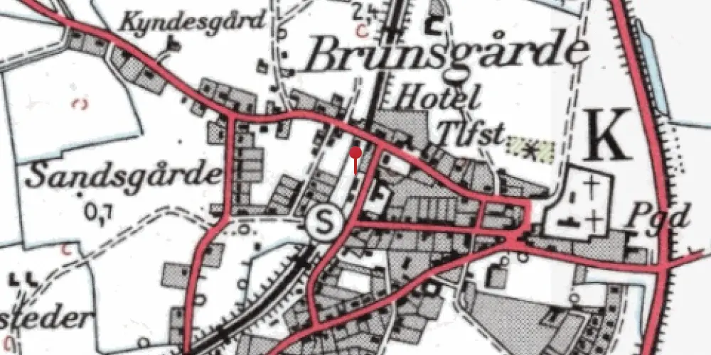 Historisk kort over Harboøre Station [1899-1977]