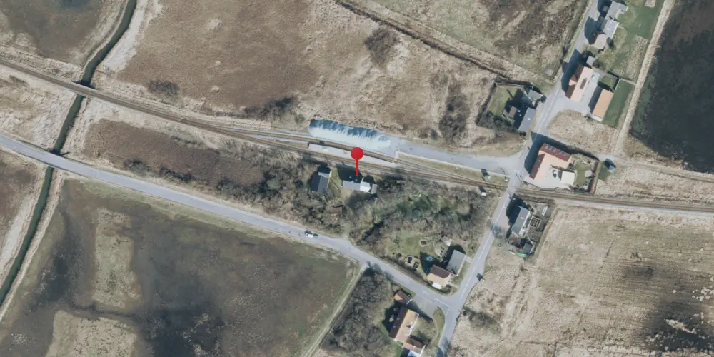 Historisk kort over Strande Station [1899-1976]