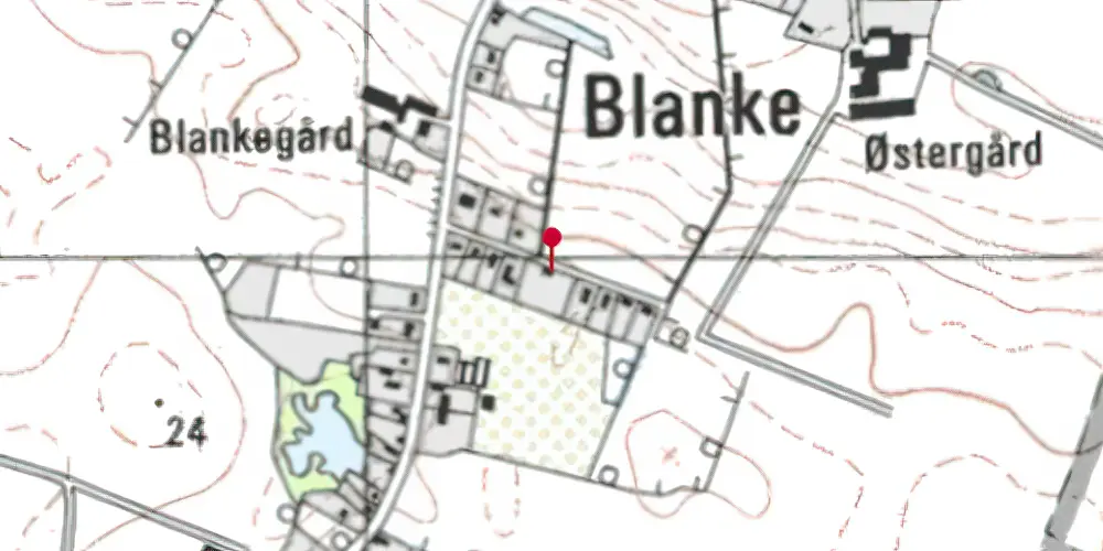 Historisk kort over Blanke Station