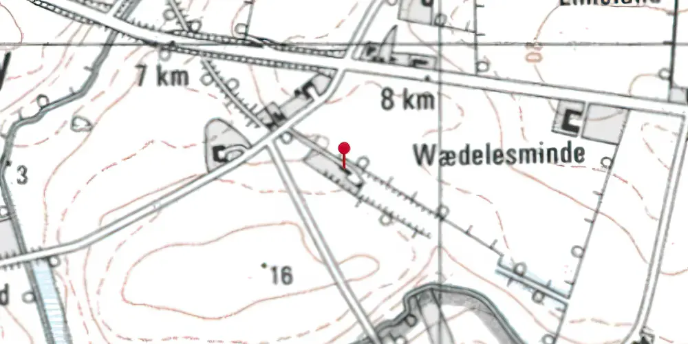 Historisk kort over Kustrup Station