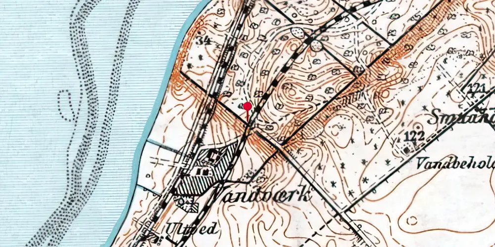 Historisk kort over Staurbyskov Trinbræt Historisk kort over Staurbyskov Trinbræt