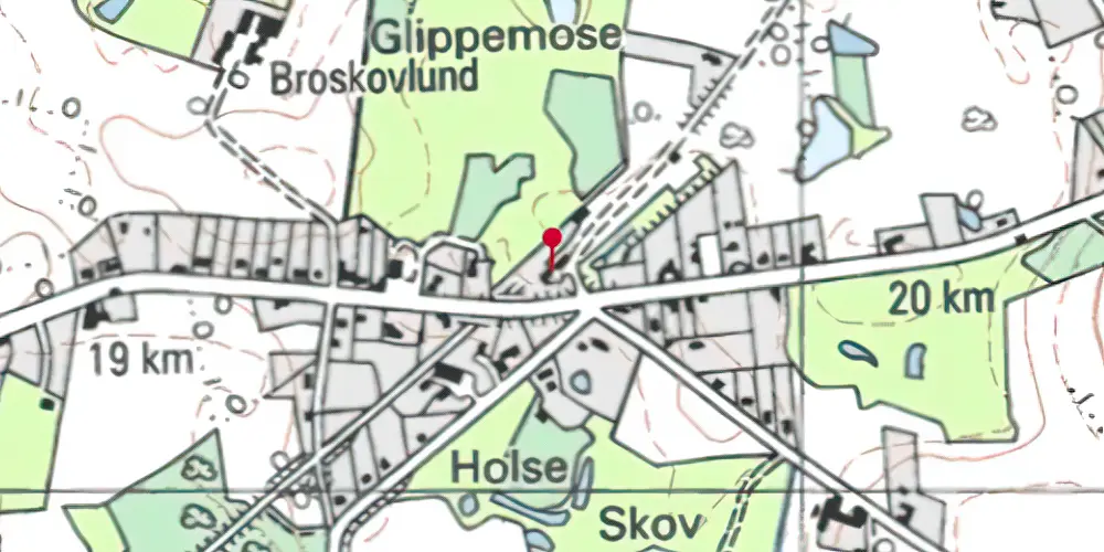 Historisk kort over Holse Station