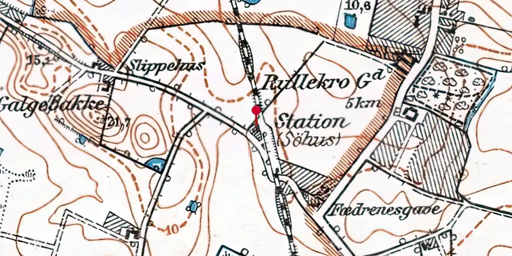 Historisk kort over Søhus Holdeplads Historisk kort over Søhus Holdeplads