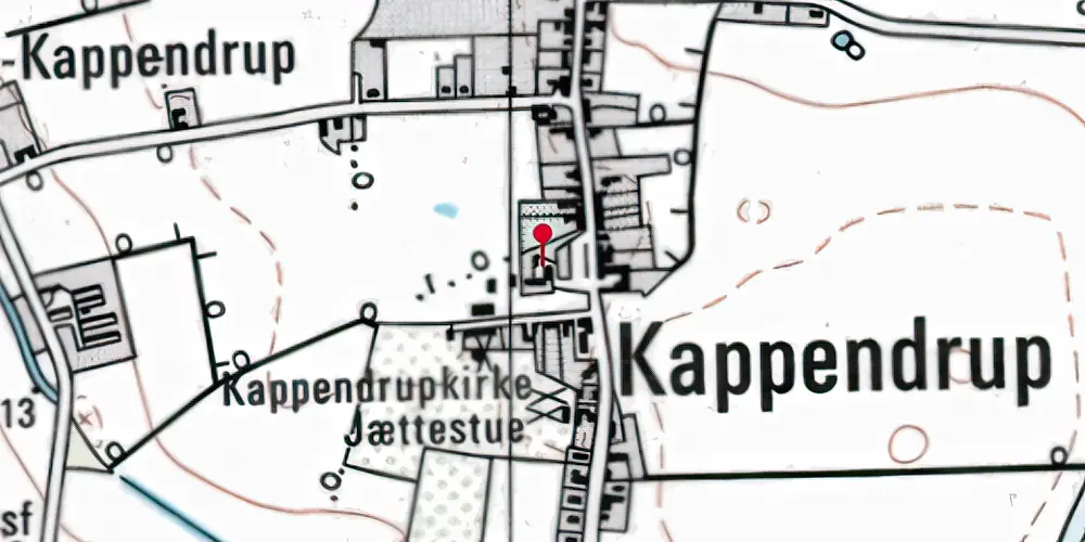Historisk kort over Kappendrup Station