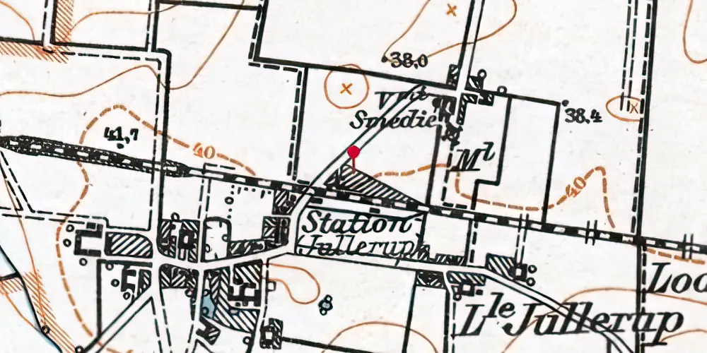 Historisk kort over Jullerup Station Historisk kort over Jullerup Station