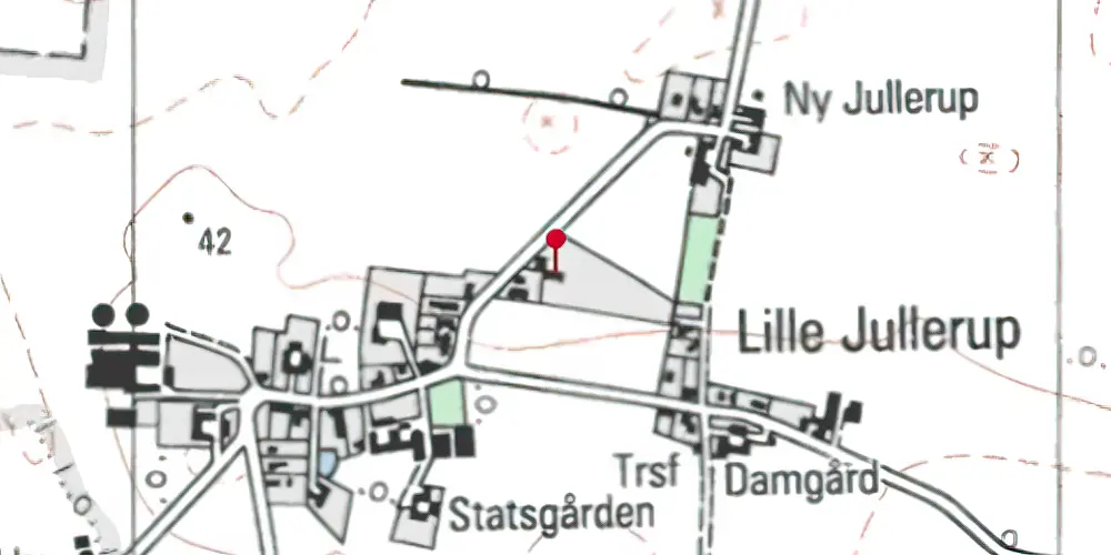 Historisk kort over Jullerup Station Historisk kort over Jullerup Station