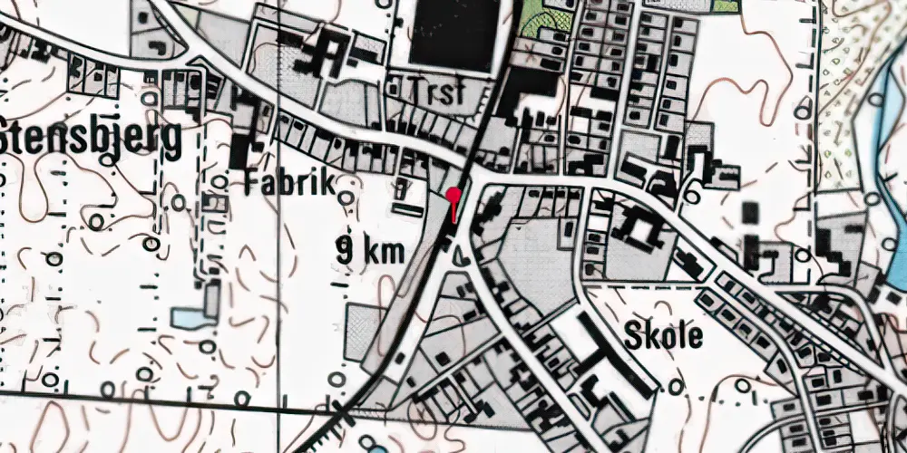 Historisk kort over Knarreborg Station Historisk kort over Knarreborg Station