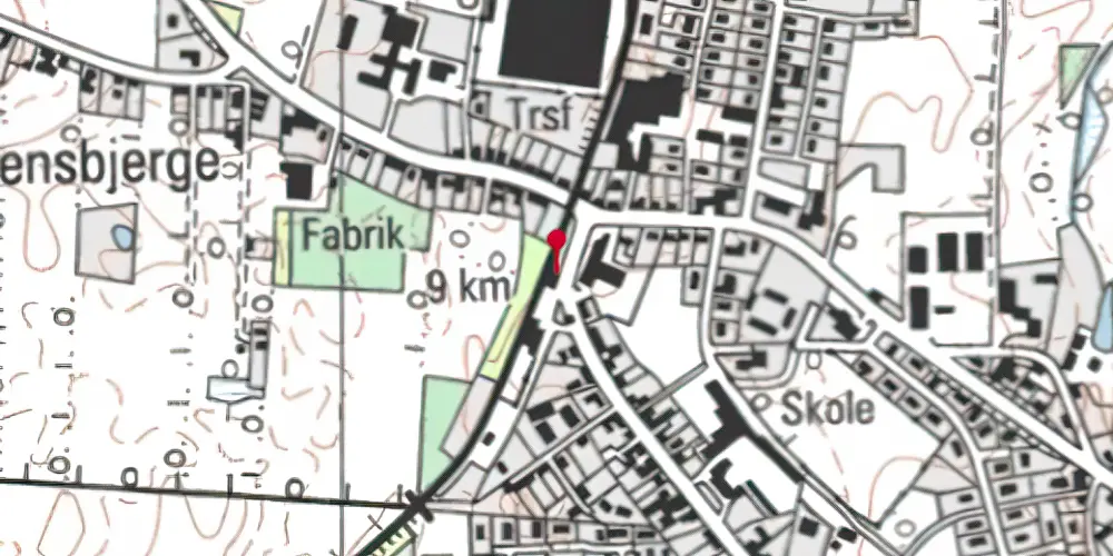 Historisk kort over Knarreborg Station Historisk kort over Knarreborg Station