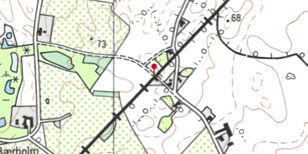 Historisk kort over Holtegaard Trinbræt Historisk kort over Holtegaard Trinbræt