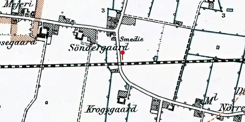 Historisk kort over Græshave Trinbræt Historisk kort over Græshave Trinbræt