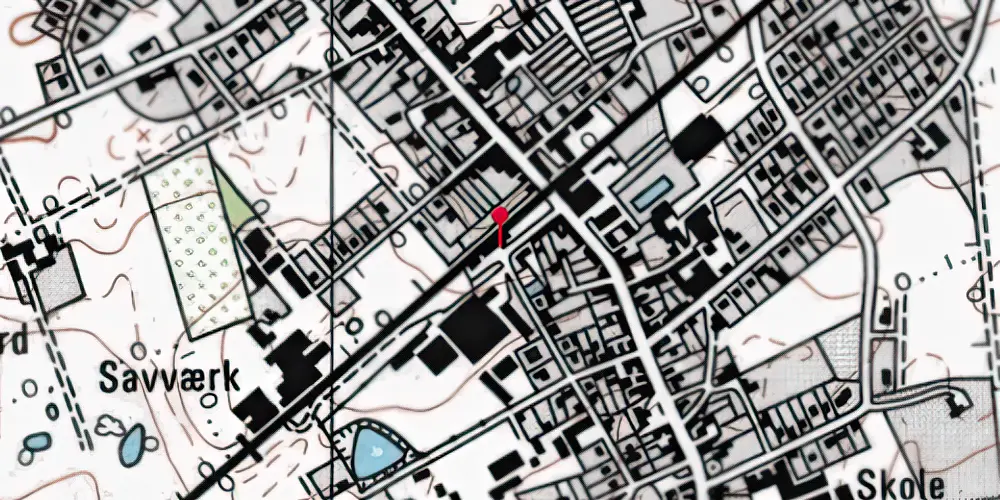 Historisk kort over Glamsbjerg Station Historisk kort over Glamsbjerg Station