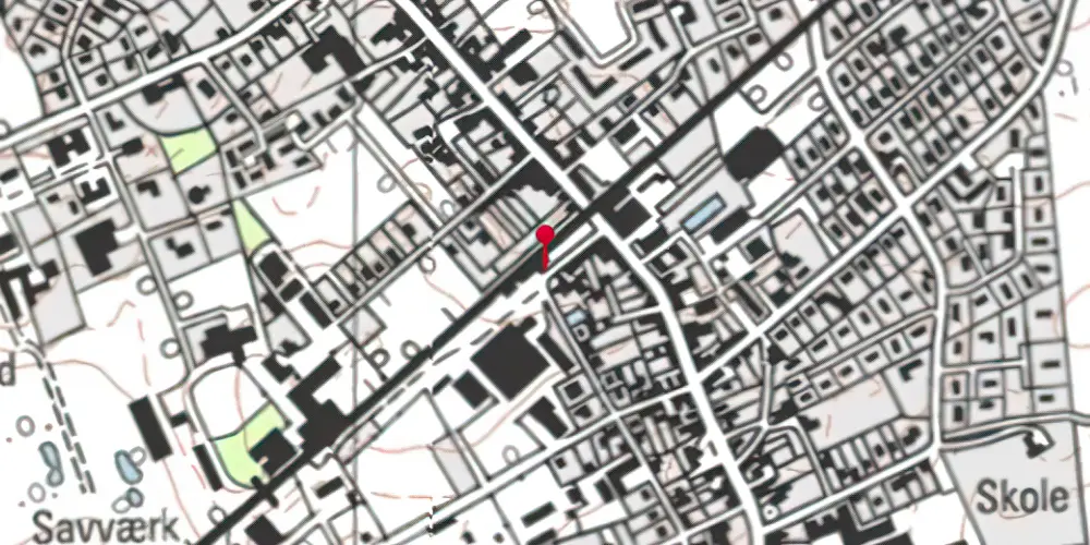 Historisk kort over Glamsbjerg Station Historisk kort over Glamsbjerg Station