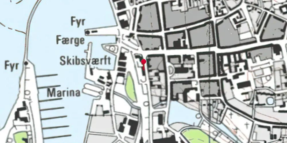 Historisk kort over Assens Station Historisk kort over Assens Station