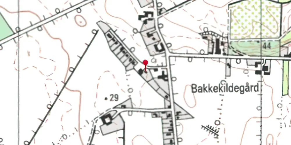 Historisk kort over Egense Station Historisk kort over Egense Station