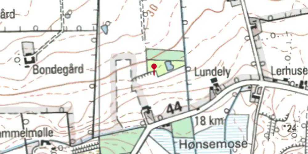 Historisk kort over Nakkebølle Trinbræt Historisk kort over Nakkebølle Trinbræt