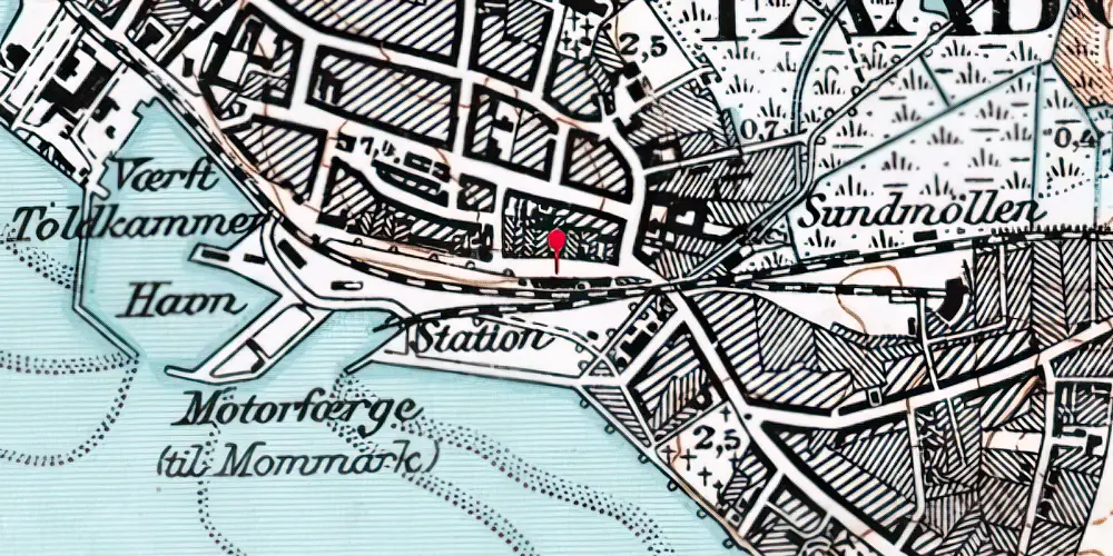 Historisk kort over Faaborg Station Historisk kort over Faaborg Station