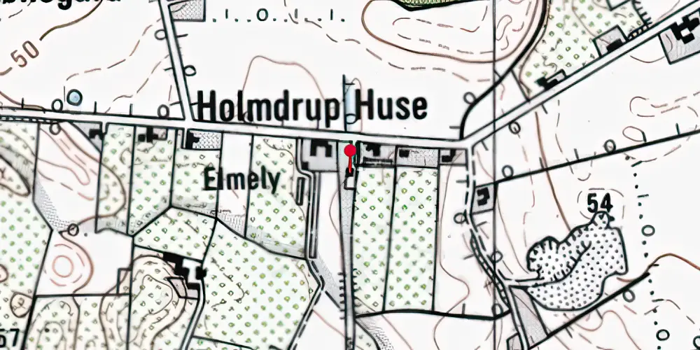 Historisk kort over Holmdrup Holdeplads Historisk kort over Holmdrup Holdeplads