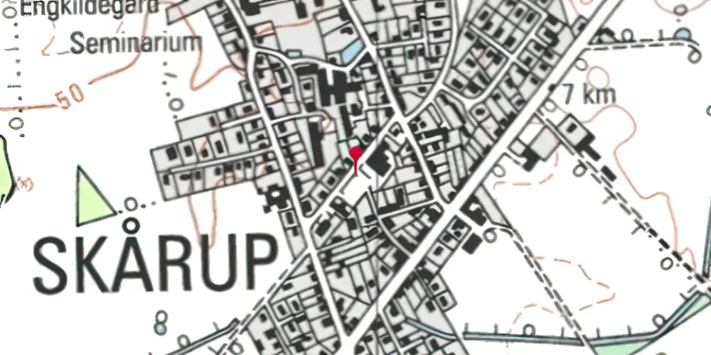 Historisk kort over Skårup Station Historisk kort over Skårup Station