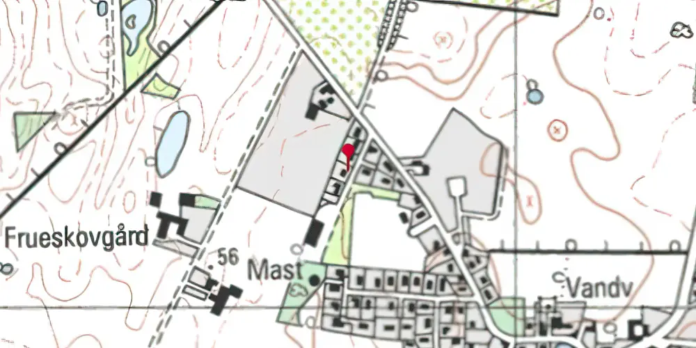 Historisk kort over Oure Station