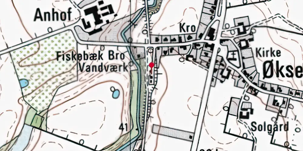 Historisk kort over Øksendrup Station