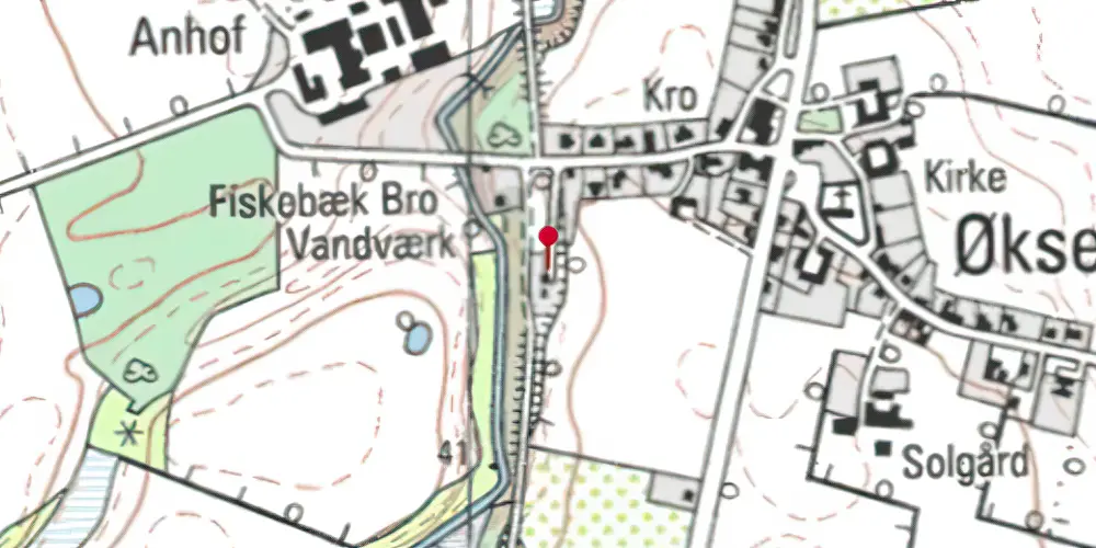 Historisk kort over Øksendrup Station