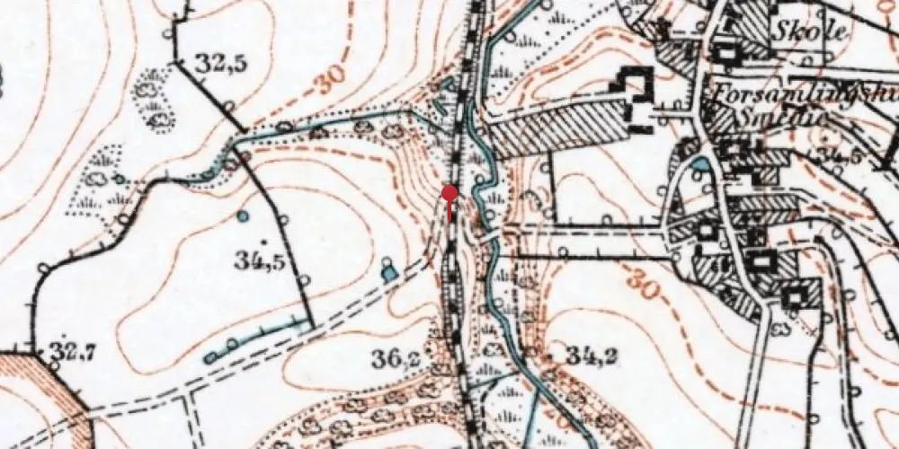 Historisk kort over Kogsbølle Trinbræt