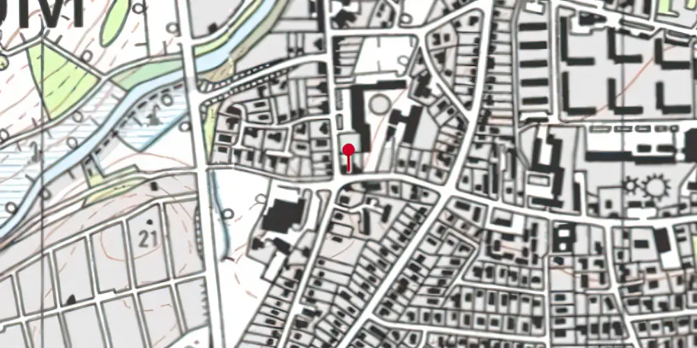 Historisk kort over Dalum Billetsalgssted