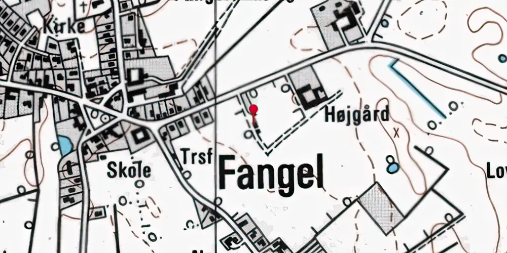Historisk kort over Fangel Station