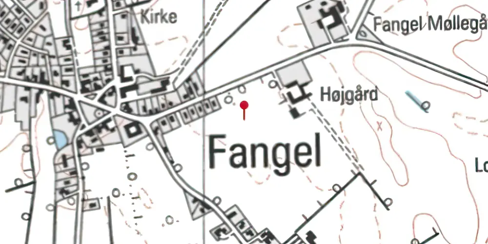 Historisk kort over Fangel Station