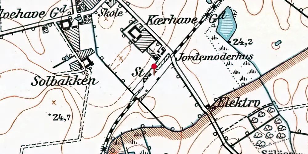 Historisk kort over Ståby Station Historisk kort over Ståby Station