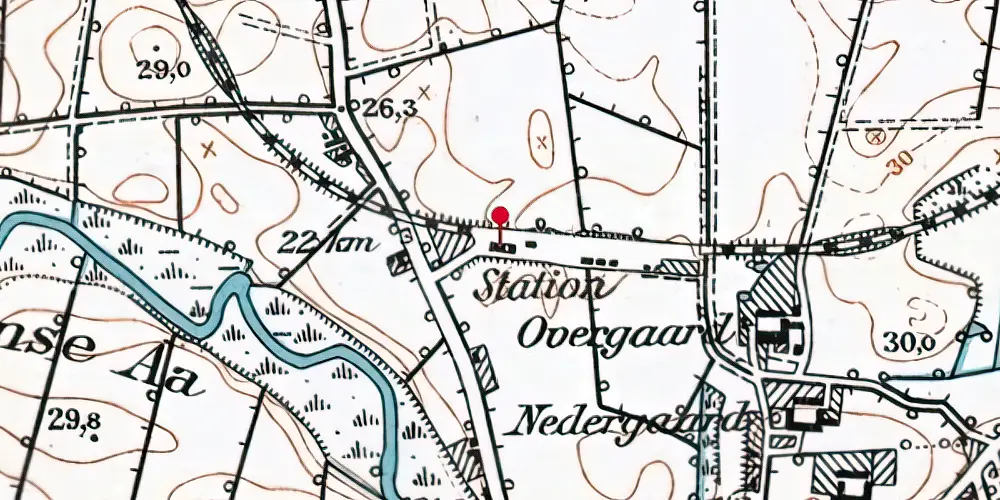 Historisk kort over Brobyværk Station Historisk kort over Brobyværk Station