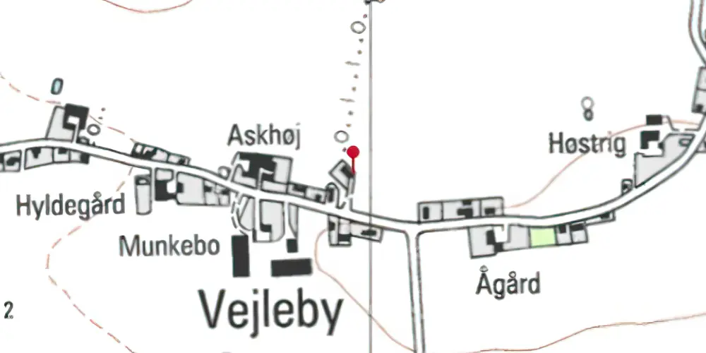 Historisk kort over Askhøj Station