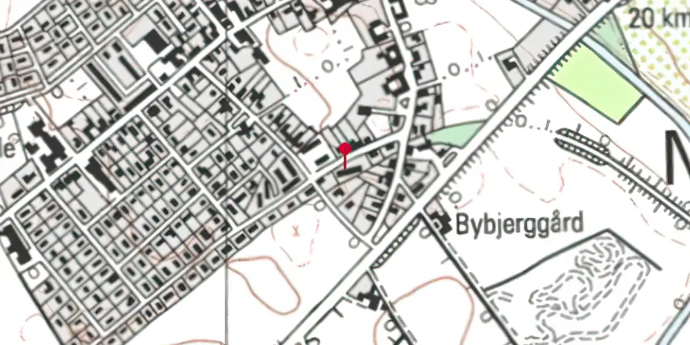 Historisk kort over Nørre Broby Station