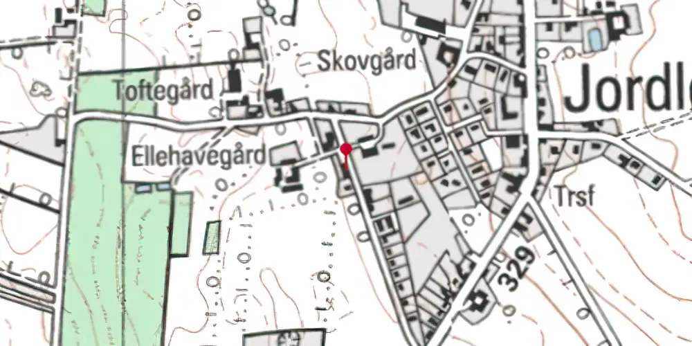 Historisk kort over Jordløse Station Historisk kort over Jordløse Station