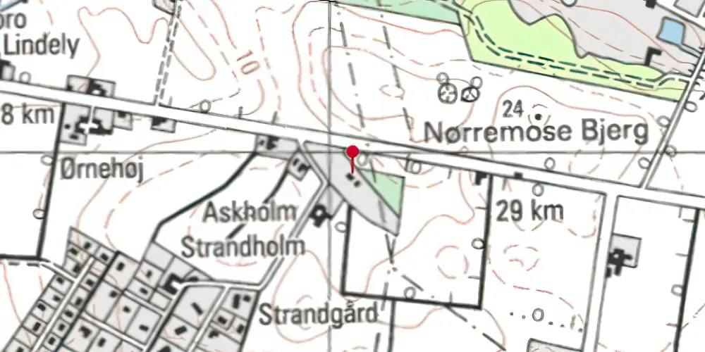 Historisk kort over Stensgaard Station Historisk kort over Stensgaard Station