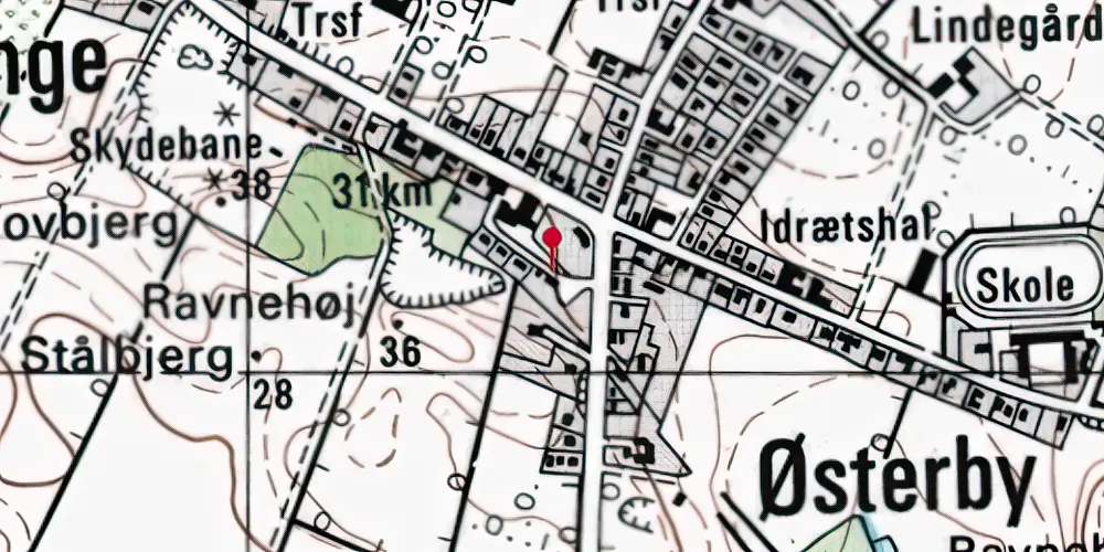 Historisk kort over Millinge Station