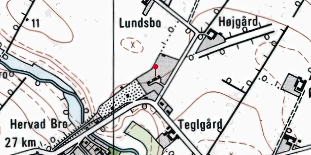 Historisk kort over Lamdrup Station