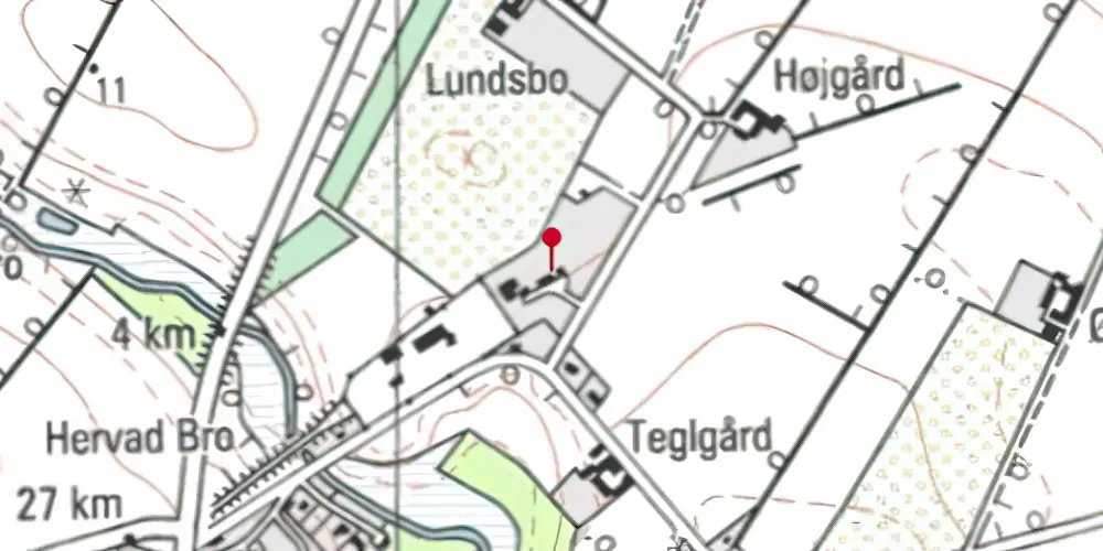 Historisk kort over Lamdrup Station