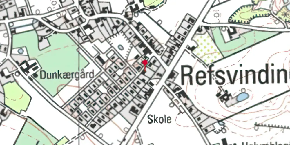 Historisk kort over Refsvindinge Station Historisk kort over Refsvindinge Station