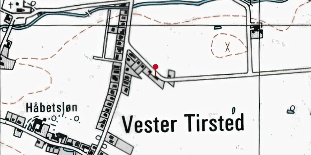 Historisk kort over Vester Tirsted Station