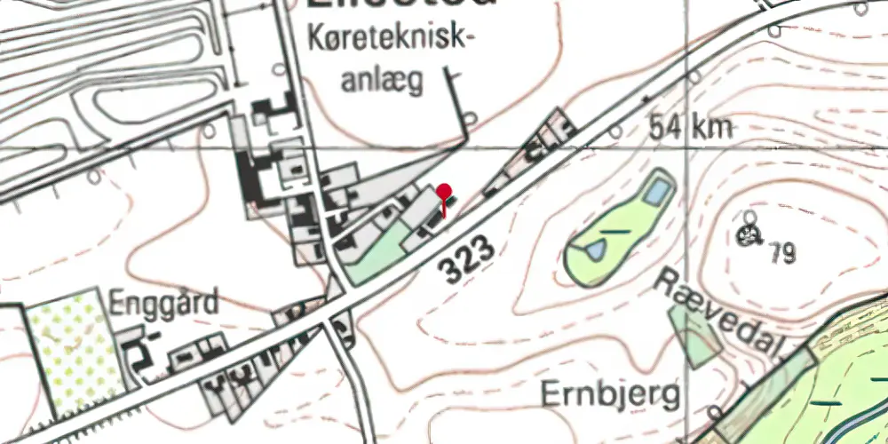 Historisk kort over Ellested Station