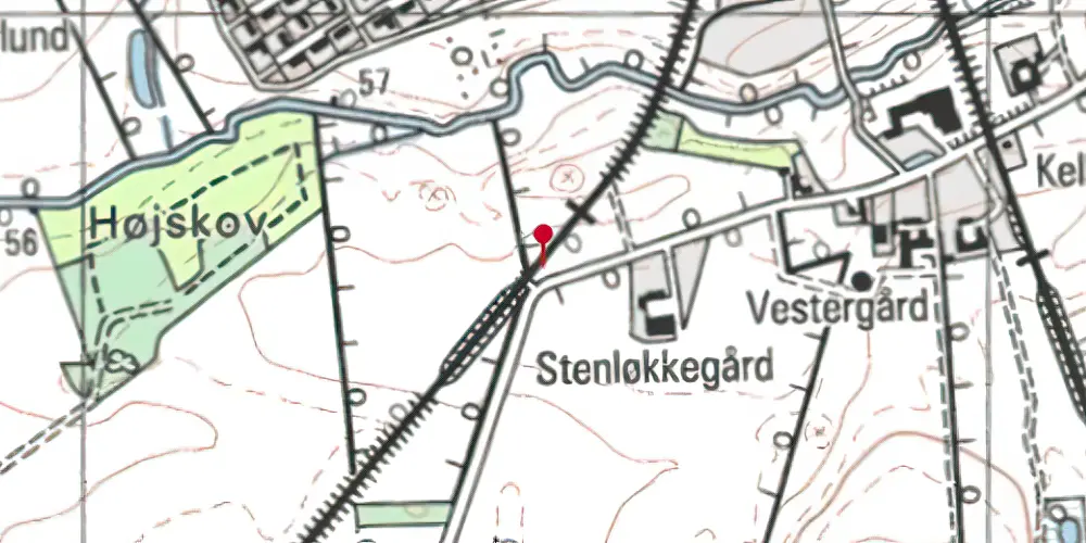 Historisk kort over Boltinggård Trinbræt Historisk kort over Boltinggård Trinbræt