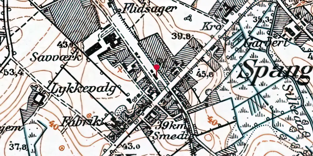 Historisk kort over Korinth Station Historisk kort over Korinth Station