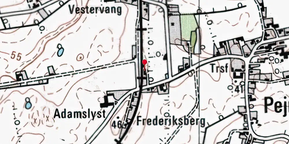 Historisk kort over Pejrup Station