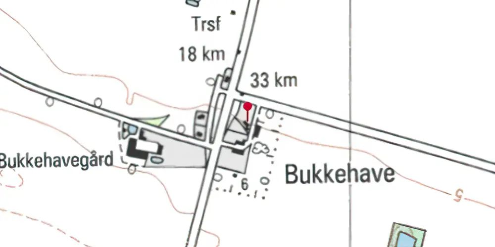 Historisk kort over Bukkehave Holdeplads